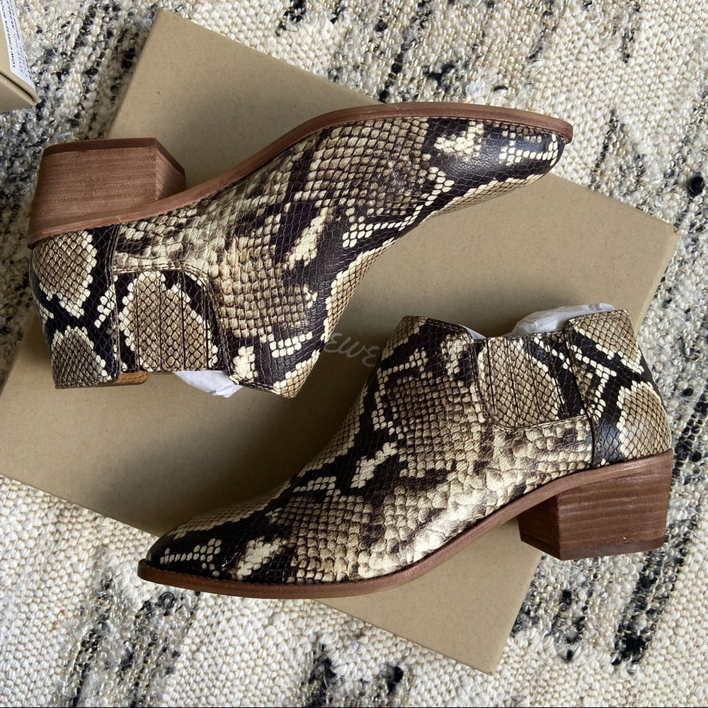 Madewell Booties in Snakeskin